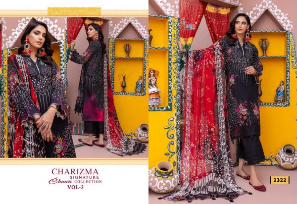 Shree Charizma Signature Chunri Lawn Cotton Collection 3 Pakistani Suits